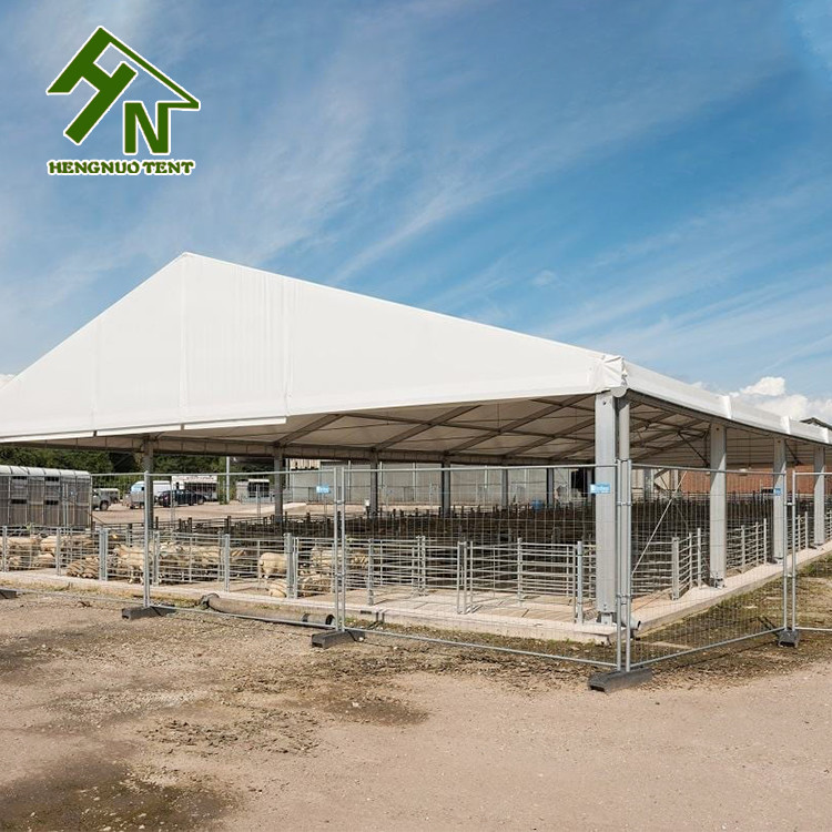 Cutomized Hard Glass Wall Waterproof Fabric Tent 18 Degree Pitch 30m Long