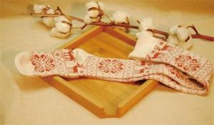 Wholesale Vintage style classic christmas deer patterned design pure cotton winter thick dress socks from china suppliers
