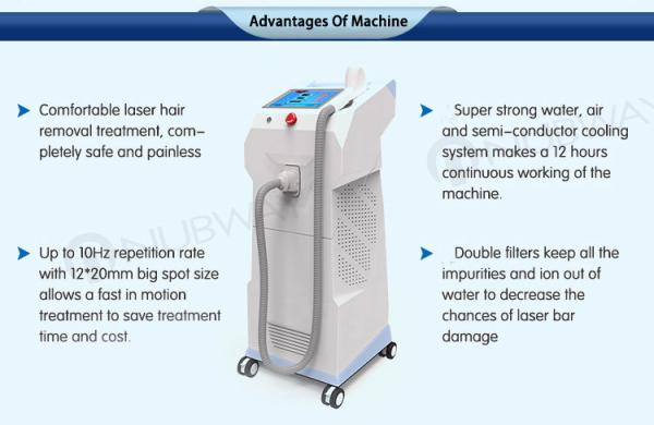 OEM NUBWAY high quality most professinoal 808nm diode laser hair removal machine