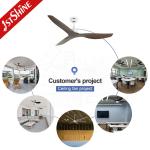 52 Inches Brown ABS Blades Energy Saving DC Ceiling Fan with Light NO Private