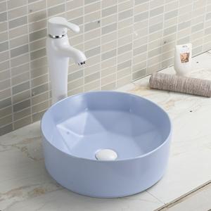 Wholesale Stain Counter Top Bathroom Sink Scratch-Resistant Blue Round Wash Hand Basin from china suppliers