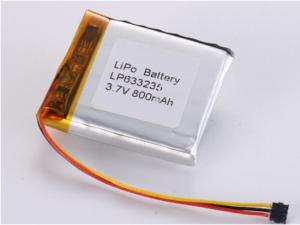 Wholesale LP633235 3.7V 800MAH Li-polymer Battery CE Certified for -20°C To 60°C Industrial Applications from china suppliers