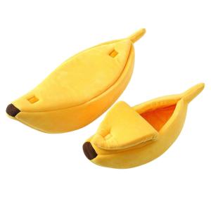 Wholesale Banana Shape Unusual Cat Beds , Warm Winter Cat Bed Not Easy Deformation from china suppliers