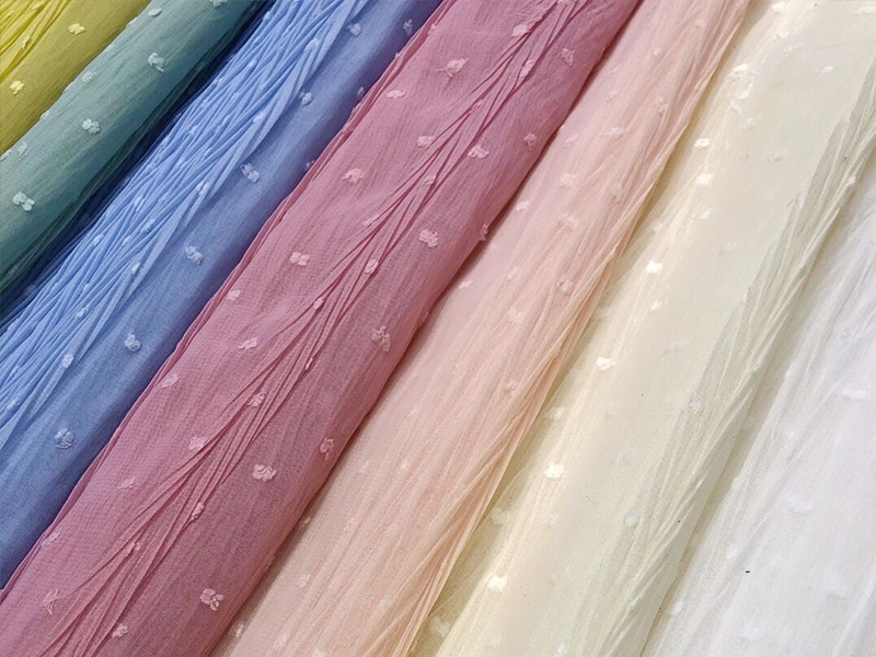 Lightweight 100-200gsm Crepe Suit Fabric Crinkle Woven Fabric Breathable