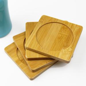 Wholesale Custom Blank Bamboo Coasters For Drink Square Bamboo Wood Saucer Mat from china suppliers