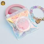 Luxury Custom Size Rings EARRINGS Packaging Mini Pouch Laser Colorful PVC Zipper