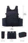 Quick Release Nylon Military Tactical Vest Khaki Bulletproof Waterproof For Body