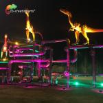 Outdoor Decoration Velociraptor Animatronic Waterproofing Realistic Dinosaur