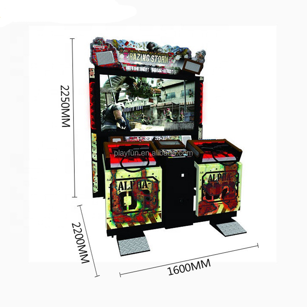 Indoor Entertainment Coin Operated 55 Inch Razing Storm Shooting Simulator Video Arcade Machine Games