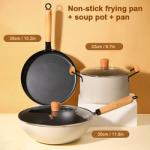 Medical Stone Ollas Cast Iron Cookware Set Non Stick Modern Design Style