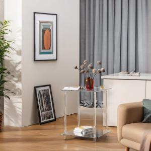 Wholesale Lucite Furniture acrylic bedside table Nightstand For Apartments Or Cozy Corners from china suppliers