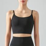 Solid Color Female Fitness Sports Bra Thin Belt Breathable Yoga Vest With Breast