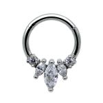 Clear Zircons Nose Piercing Jewellery Luxury Nose Rings Bulk 316l Material