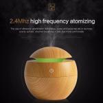 Wood Grain USB Air Humidifier Aroma Diffuser LED Night Light Electric Essential