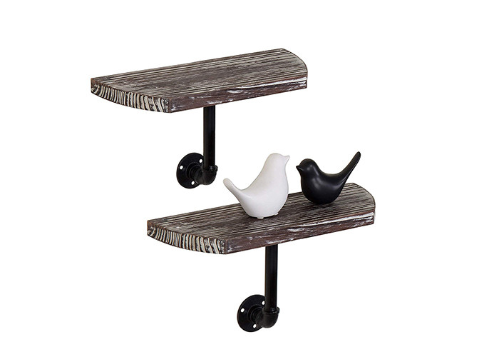 Furniture Carbon Steel Industrial Pipe Bookshelf Customized Color For Office / Bathroom