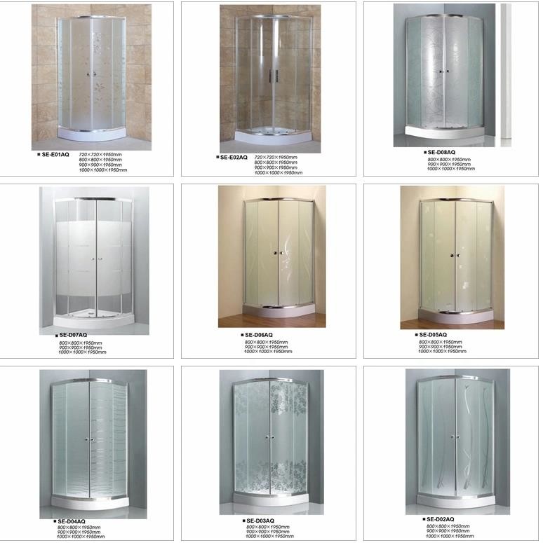 Aluminum Frame Bathroom Shower Enclosures Surround Sliding Door 900x900