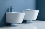 8cm Residential Compact Wall Hung Toilet Black Flush For 2x4 Wall Square Hotel