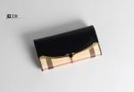 Ms. leather wallet plaid wallet new European and American fashion patent leather