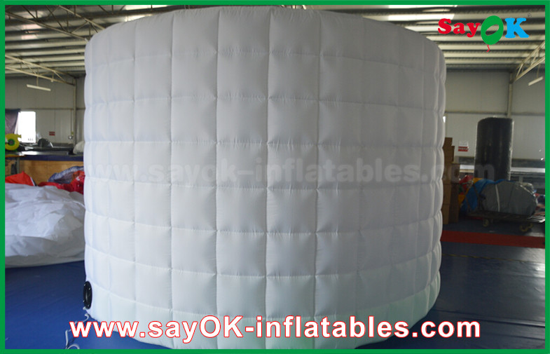 Inflatable Led Photo Booth White Durable Curved Inflatable Lighting Tent For Promotion / Advertising