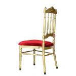 Powder Coating Gold Chiavari Chairs For Weddings Soft Seat Fabric Foam