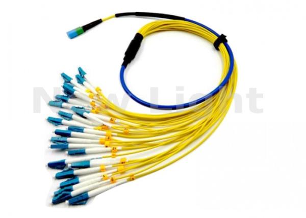 MPO - LC 1M Cross Connected 24 core single mode fiber optic cable with Length