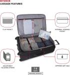 Softside Expandable Luggage, Black, Checked-Large 29-Inch