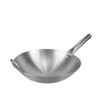 Sanding Single Handle Kitchen Wok Pan Chinese Stainless Steel 201