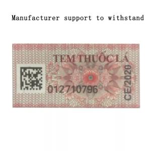 Wholesale Customizable Holographic Tax Stamps with Invisible UV Surface Finishing from china suppliers