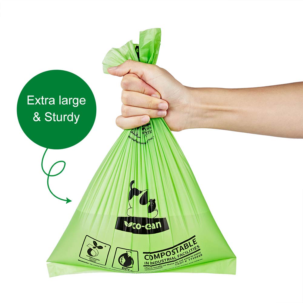 100% Biodegradable Products for Dogs Pet Disposable Doggie Waste Poop Bag with Holder