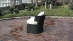 All Weather UV Proof Outdoor Rattan Sofa For Cafe / Beach / Park