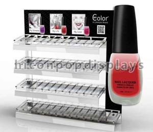 Wholesale Metal Makeup Display Stands , Nail Polish Counter Display Customized from china suppliers