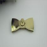 Simple custom shiny gold butterfly bow pattern zinc alloy fashion locks for