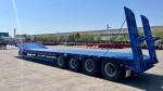 80T Lowbed Trailer Transport Construction Machinery Equipment Such As Excavator