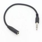 Short 20cm 3.5mm 4 Poles TRRS Male To 3.5mm TRRS Female Stereo Aux Audio