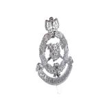 Custom Made Stamped 20mm Army Metal Badges Matt Silver Plating