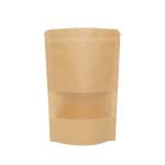 Matt Stand Up Flour Pouch Snack Bar Laminate Kraft Paper Bag For Coffee Bags