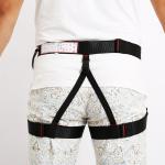 Orange and Yellow Mixed Rock Climbing Half Body Mountaineering Harness Safety