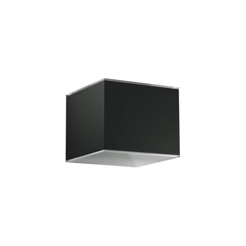 Cube Outdoor Solar Powered Garden Lights Matte Black Wall Light 2700K Rechargeab