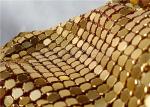 4x4mm Aluminium Metal Flake Fabric In Gold Used As Auxiliary Material