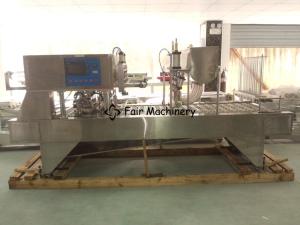 Wholesale 5400B/H 380V Coffee Filling Machine , 9KW PLC Milk Tea Cup Sealing Machine from china suppliers