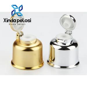 Wholesale UV Coated Shampoo Bottle PP Plastic Flip Cover Electroplating Gold Metal from china suppliers