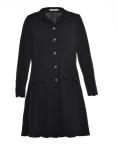 Fashion Style V Neck Long Sleeve Women's Blazer Dresses With Buttons In Front