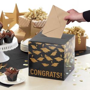 Wholesale 8.5 inch personalized graduation card box Mortarboards On Black from china suppliers