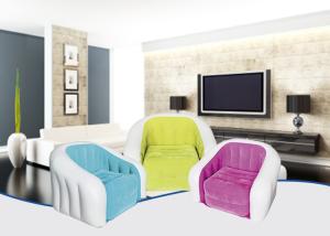 Wholesale Amazing Colored inflatable sofa chair Flocking Inflatable Outdoor Furniture PVC 74X74X64Cm from china suppliers