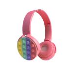 Fidget Pop Sensory Bluetooth Stereo Headphone Rainbow Colour release pressure