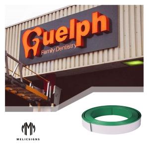 Wholesale Color Painting Green Color 100 Meters Channel Letter One Side Edge Aluminum Trim Cap from china suppliers