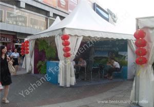 Wholesale White PVC Textile Cover Weather Resistant High Peak Tents , Outdoor Gazebo Tent UV Resistance from china suppliers