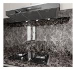 Peel Off Marble Wallpaper Heat Resistant 10m Black Marble Effect Wallpaper