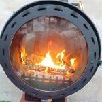 Diameter 600mm 800mm Wood Burning Fire Pits Sphere Oval Hanging Fireplace