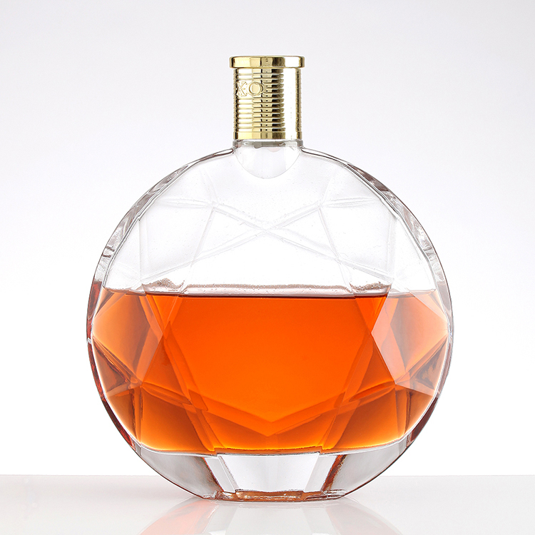 Hot Stamping Various Style Design 500ml 700ml 750ml 750g Empty Rum Gin Whisky Spirit Vodka Glass Bottle